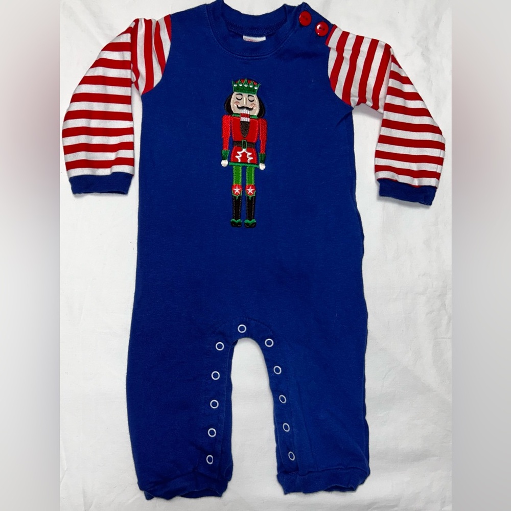 Ric Rac and Ruffles holiday nutcracker romper sz 3-6 months EUC smoke free home
